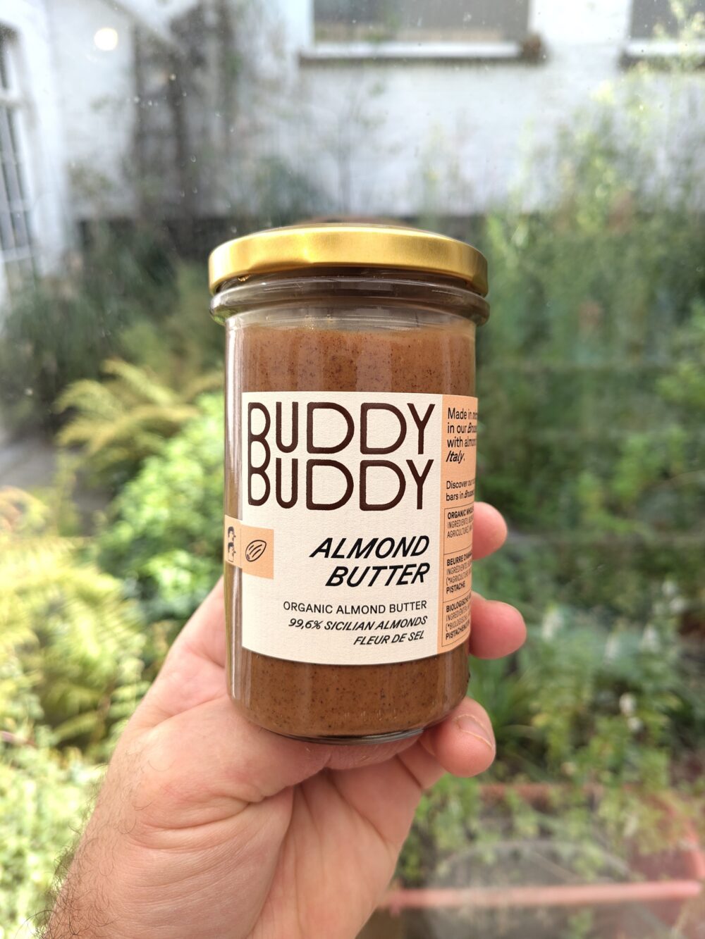 Buddy Buddy Almond butter front