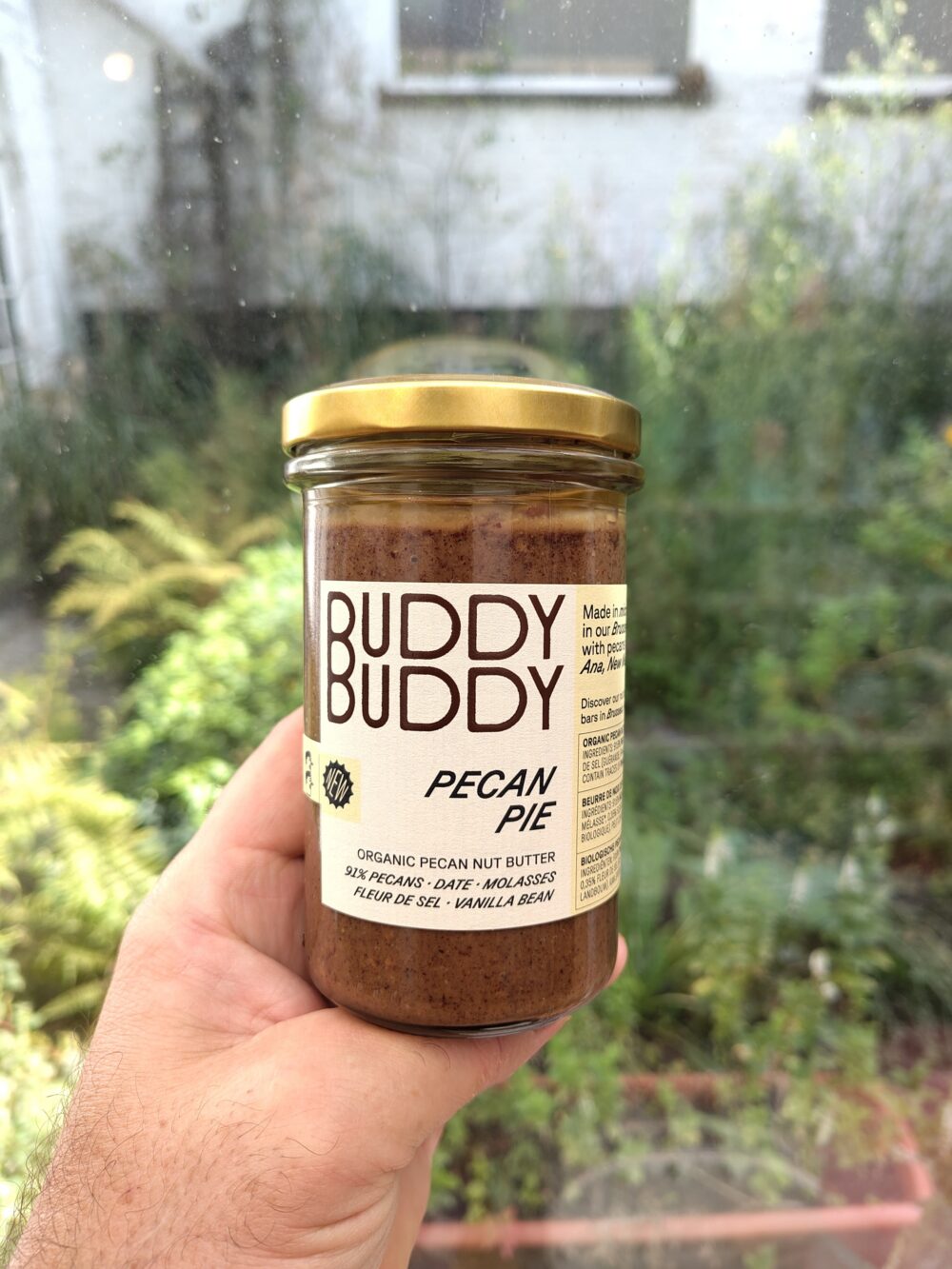 Buddy Buddy Pecan pie front
